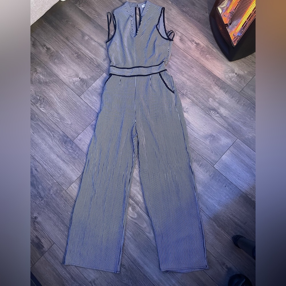 stripped jumpsuit